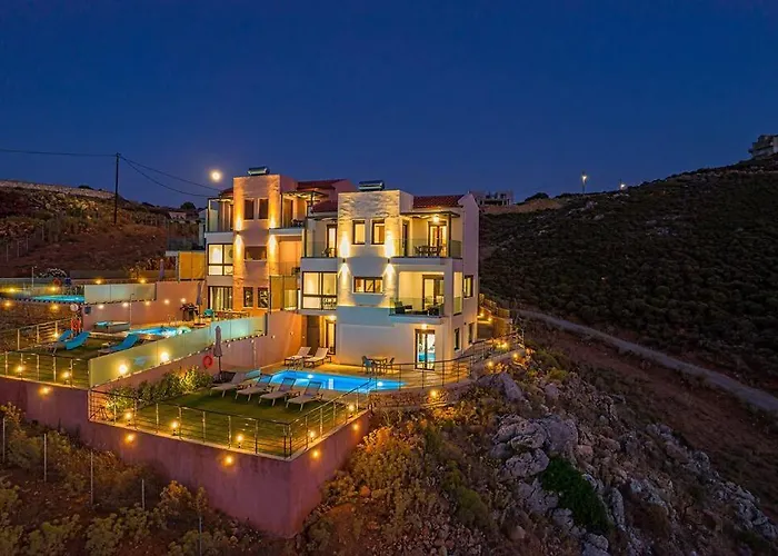 Lia With Private Eco Pool - Amazing View Apartmán Chania (Crete)